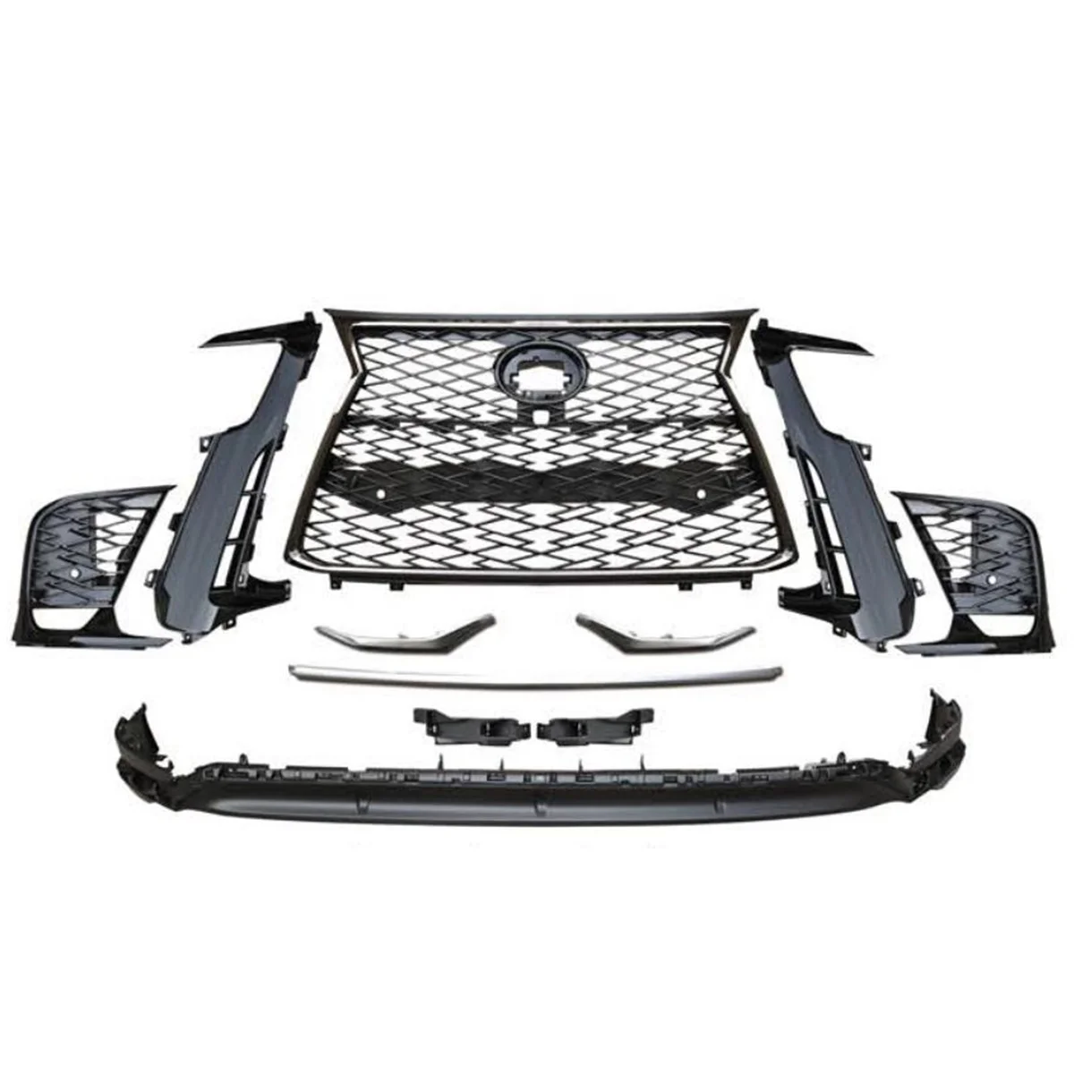 

car accessories front bumper lip grille body kit for lexus lx lx600 2022 F sport body kits