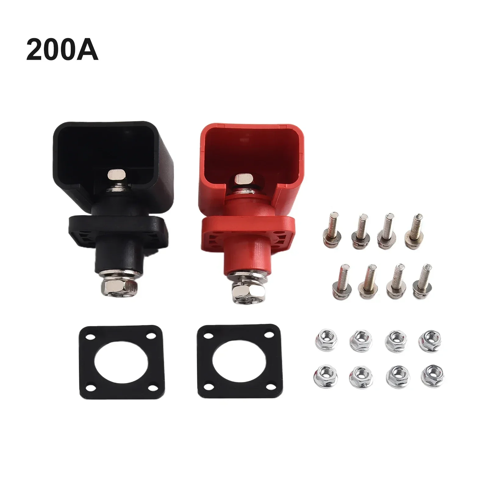 2pcs 200A Through-wall Types Lithium Battery Energy Storages Terminal High Current Lithium Battery Copper Terminal Connector