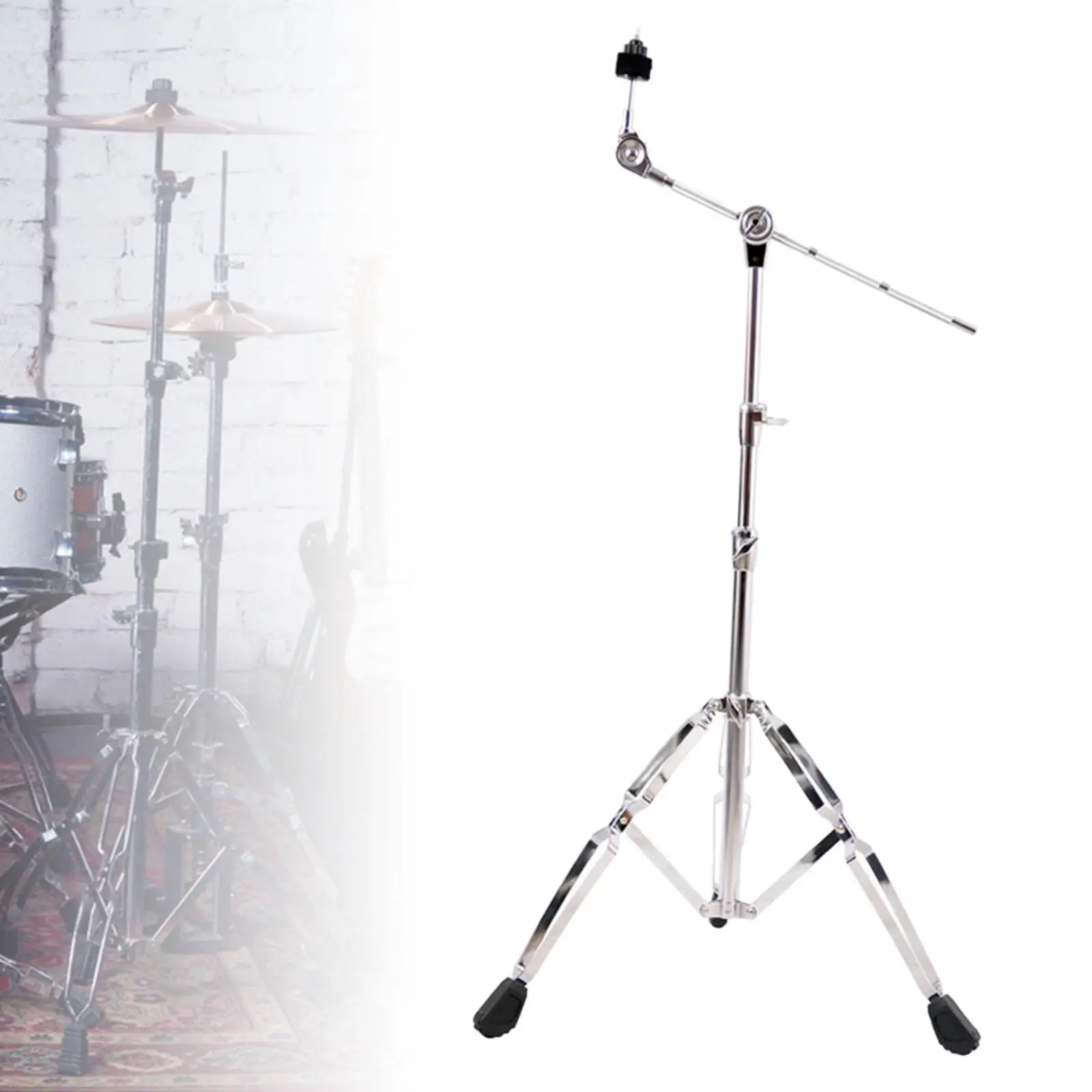 Floor Cymbal Stand Holder Adjustable Foldable Heavy Weight Accessories Metal Tube