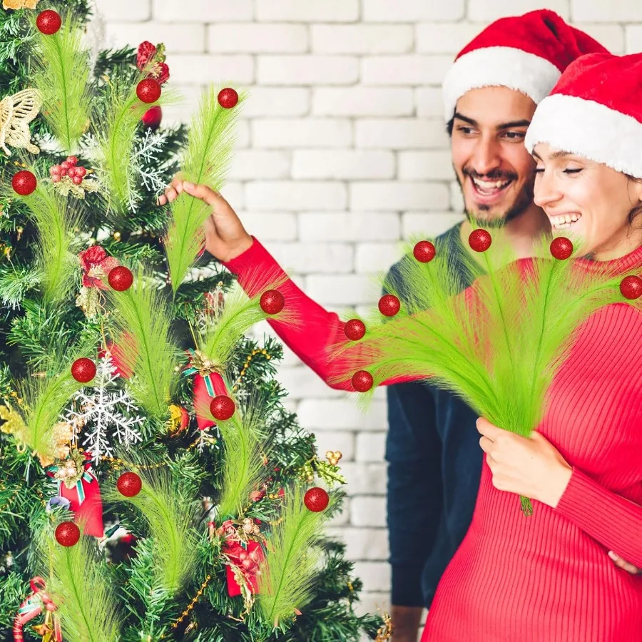 Christmas Tree Topper17 Ih Christmas Tree Decorations Red Green Christmas Tree Picks Orments for Tree Decorations