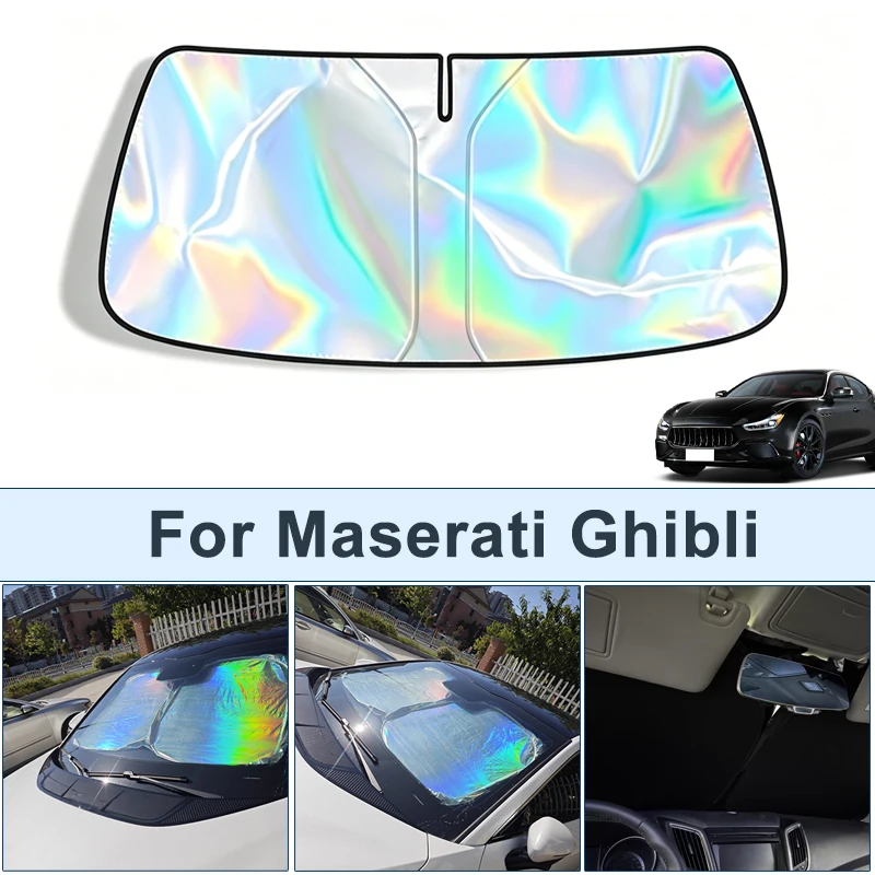 

Foldable Front Windshield Sun Shade For Maserati Ghibli UV Reflective Sun Protection Cover Car Interior Accessories