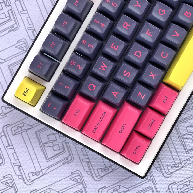 172 Keys/set SA Profile ABS Double Shot Keycaps GMK Retrowave Key Caps With ISO Enter 7U Spacebar