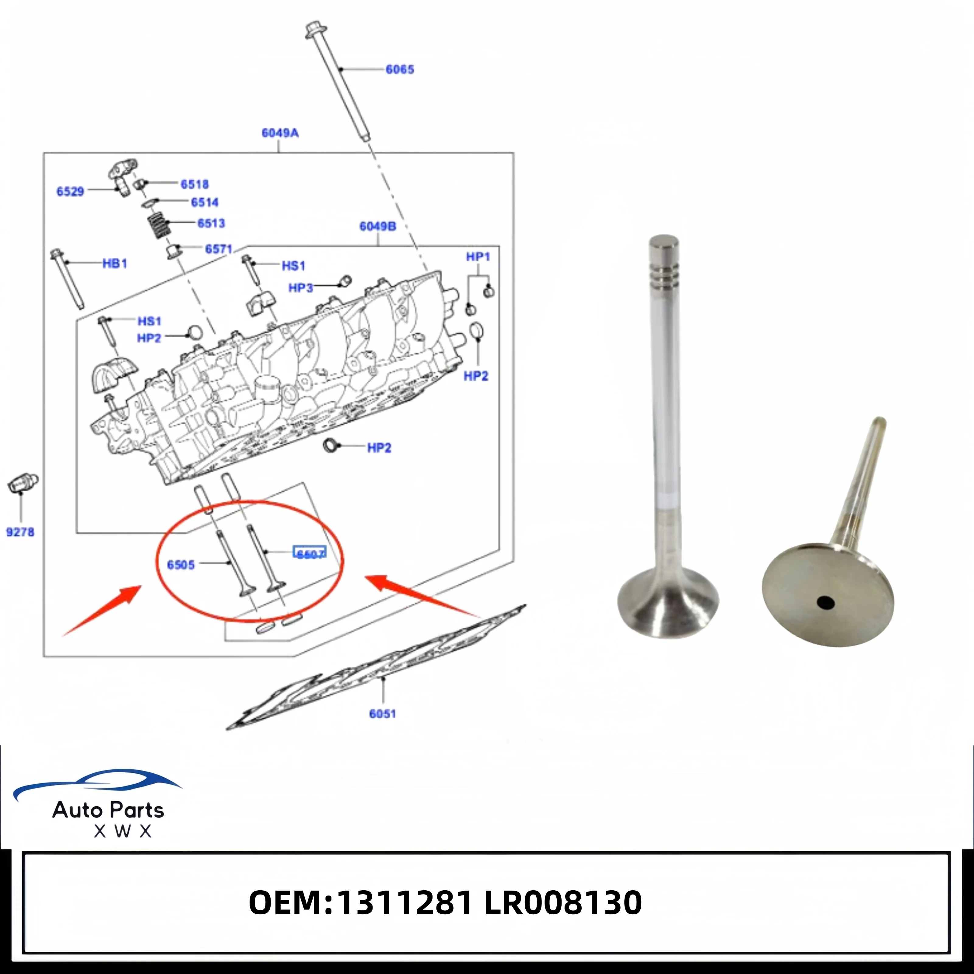 1311281 LR008130 1Piece Engine Exhaust Valve For Land Rover Discovery 3 4 Diesel TDV6 2.7 3.0