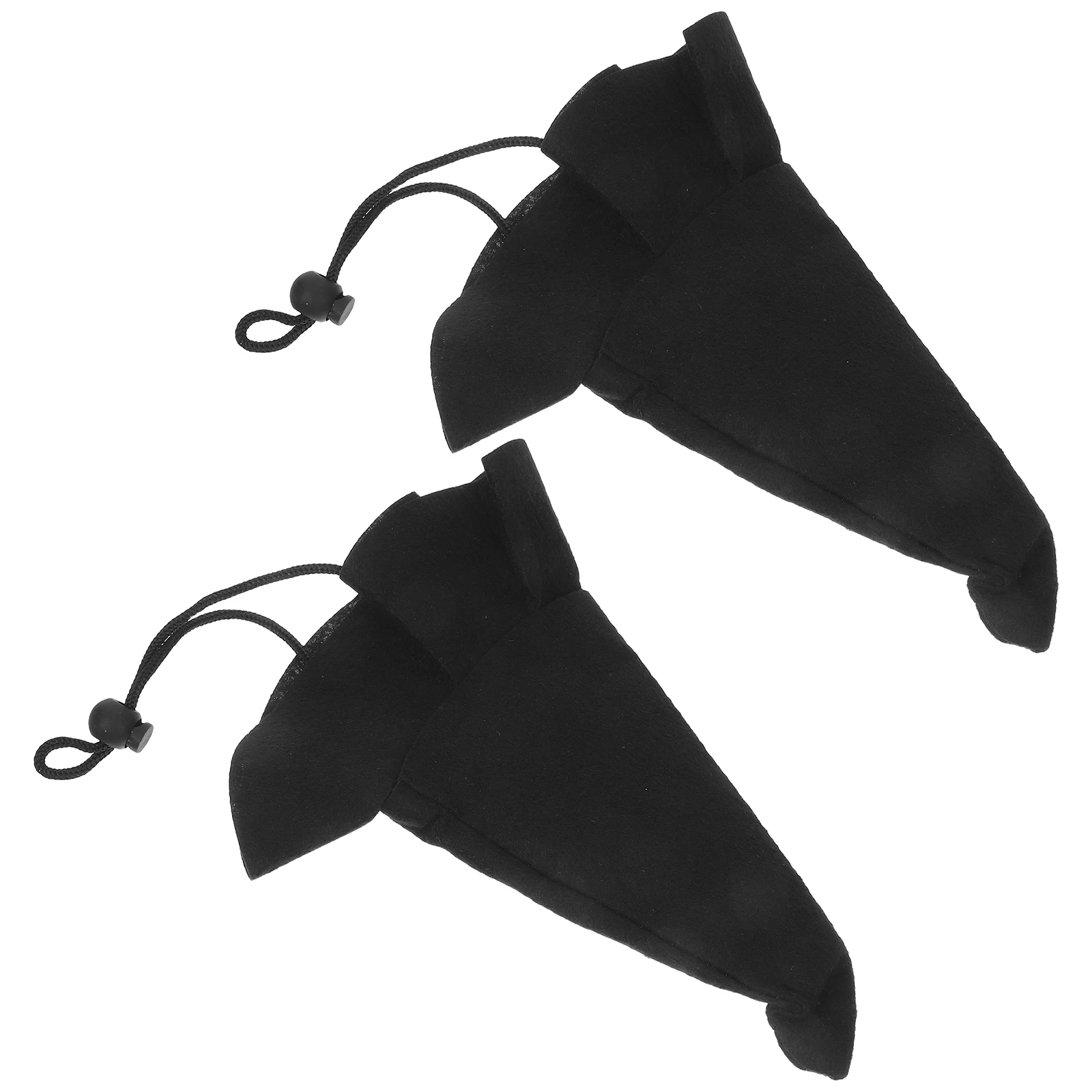

2pcs Halloween Witch Hat for Costume Accessory Black Decor Craft Nonwoven Fabric Pet Kids Wizard Hat DIY Toy