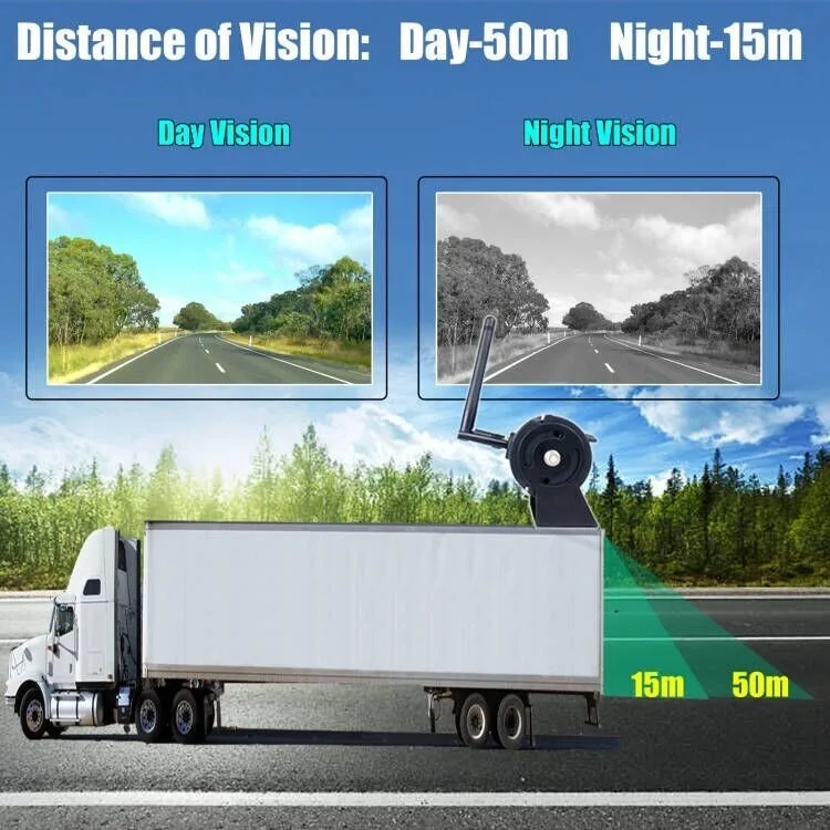 Lastubs 7 "DVR شاشة مرآة السيارة مع FHD 1080P الرقمية اللاسلكية التكبير كاميرا احتياطية للرؤية الخلفية ل RV قافلة مقطورة حافلة فان #3