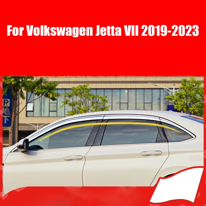 For Volkswagen Jetta VII 2019 2020 2021 2022 2023 Car window rain shield exterior trim protection