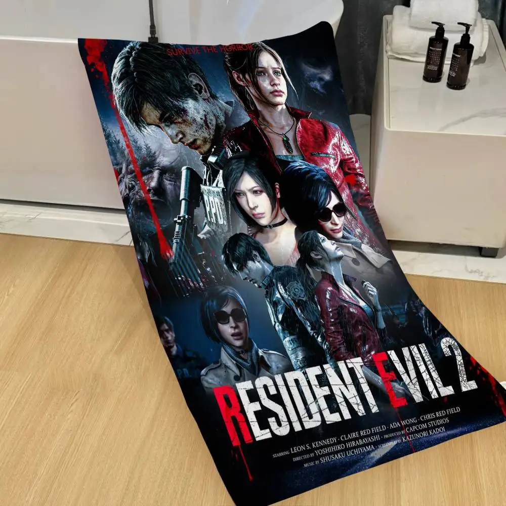 Game R-Resident Evil Big Microfiber Beach Towels Quick Dry Towel Sand Beach Towels Pool Towel for Travel Swim Pool Yoga
