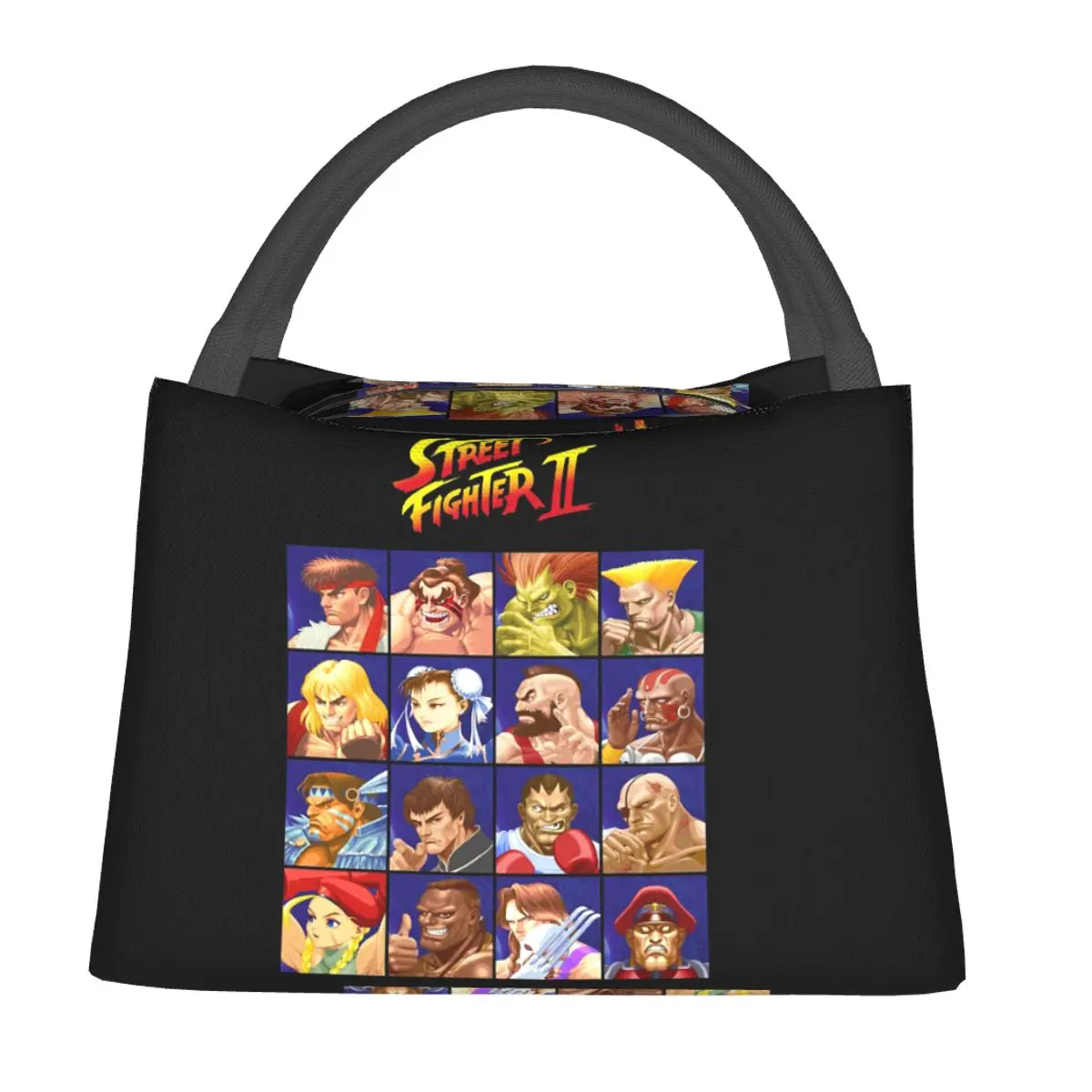 Retratos defectuosos Super Street Fighter bolsas de almuerzo caja Bento bolsa de almuerzo bolsas de Picnic bolsa térmica para mujer estudiante escuela