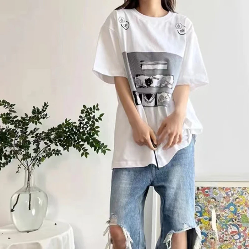 New Arrived C.E Men Woman T-shirt Comic Printing Cotton Spring Summer Casual Couple Versatile Simplicity CAVEMPT Top Tee