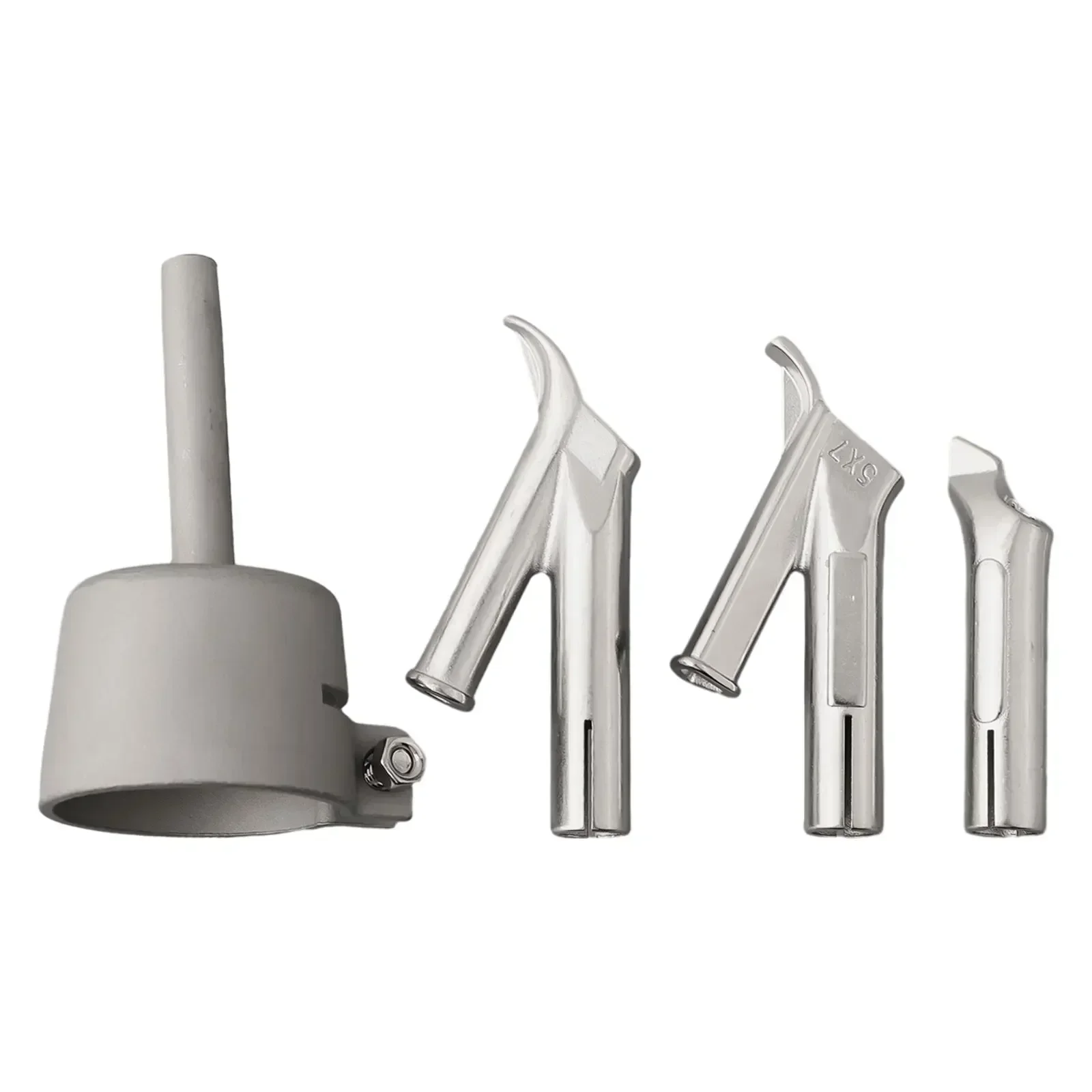 

4pcs Round&Triangular Speed Welding Nozzle For Vinyl PVC Plastic Hot Air 5mm Weld Tip Speed Welding Nozzles Torch Welding Tool