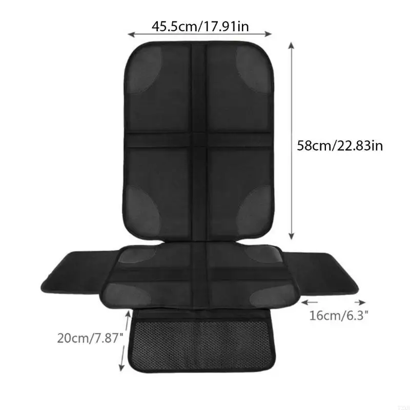Auto-stoelbeschermer voor kinderzitje Non-slip autostoelbeschermer voor lederen stoelen met startenzakken Babystoelkussen 72xb