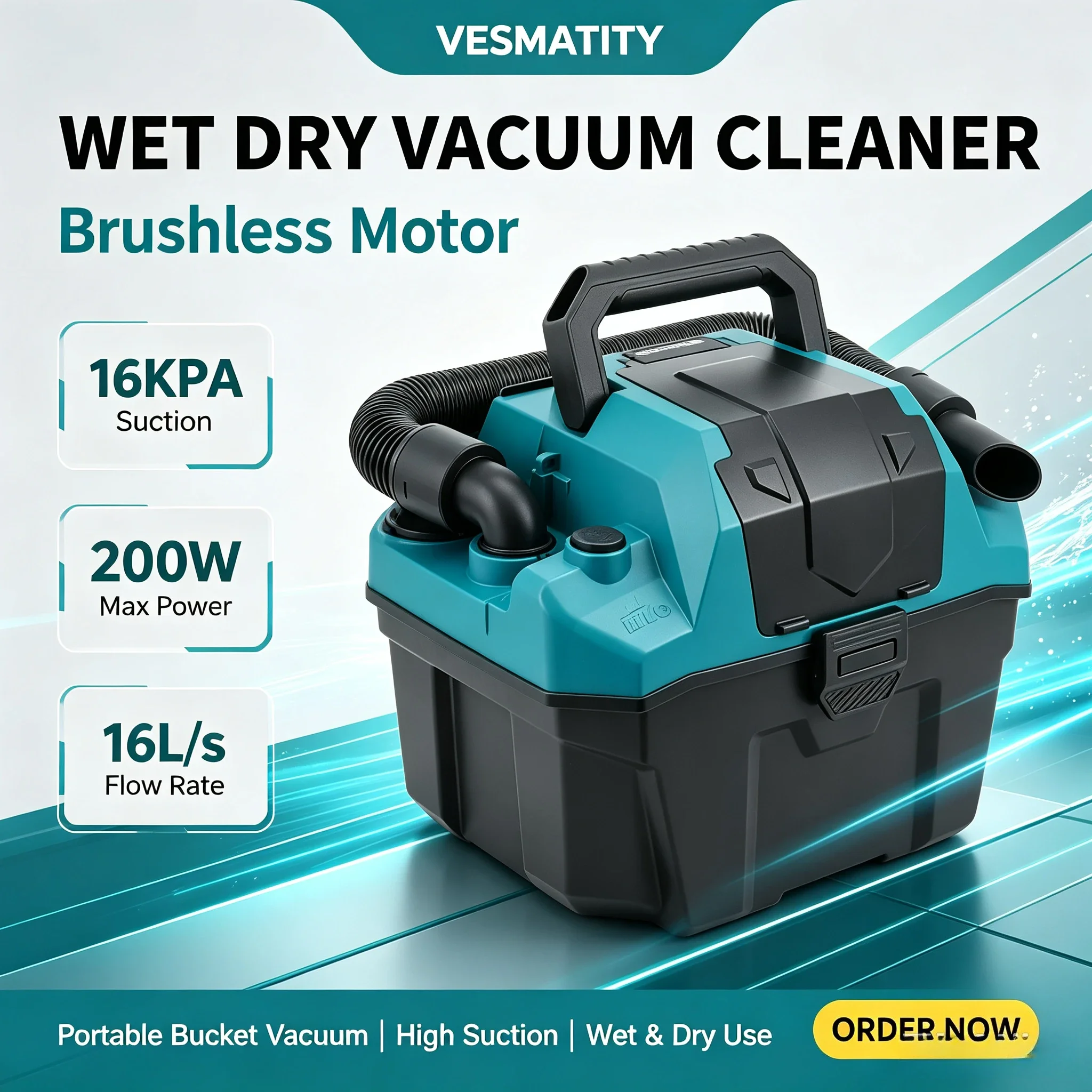 Wet & Dry Vacuum Cleaner for Home Industry Dust Collector Cleaner Vacuum Cleaner  for 18V-20V battery.