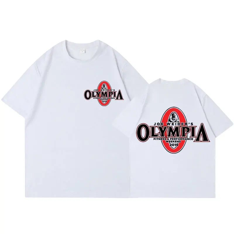 

Limited Olympia Fitness Gym Merch T Shirt Men Women Vintage Fashion Short Sleeve T-shirt High Quality Cotton Oversized T-shirts
