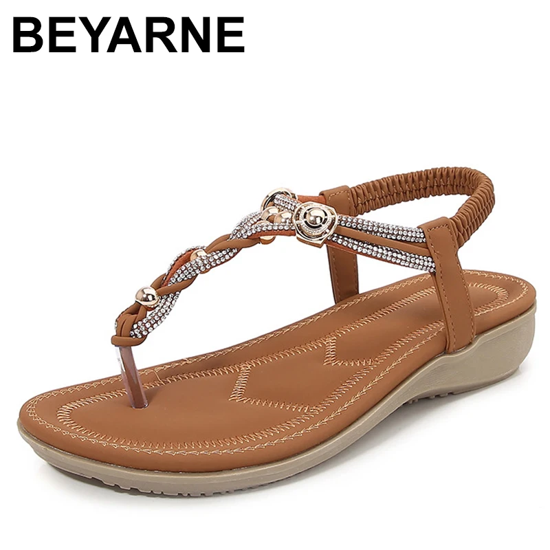 

Женские сандалии на плоской подошве, летние модные универсальные римские туфли в сказочном стиле с мягкой подошвой и застежкой на носок