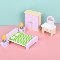 Miniature Furniture 1:12 Dollhouse Kitchen Bedroom bathroom living room Set DIY Scene Doll House Play Decoration Girl Toy Gift