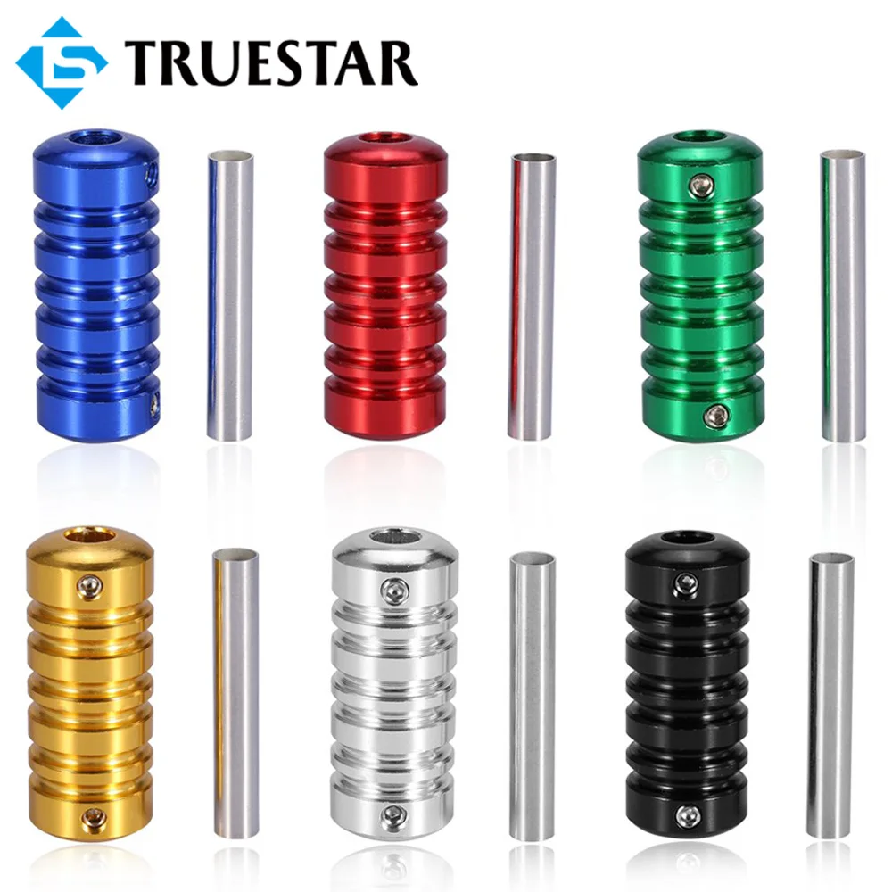 22MM Aluminum Alloy Tattoo Grip Tattoo Handle Grips Tube With Back Stem Non-slip Design for Tattoo Needles and Machine  Supplies