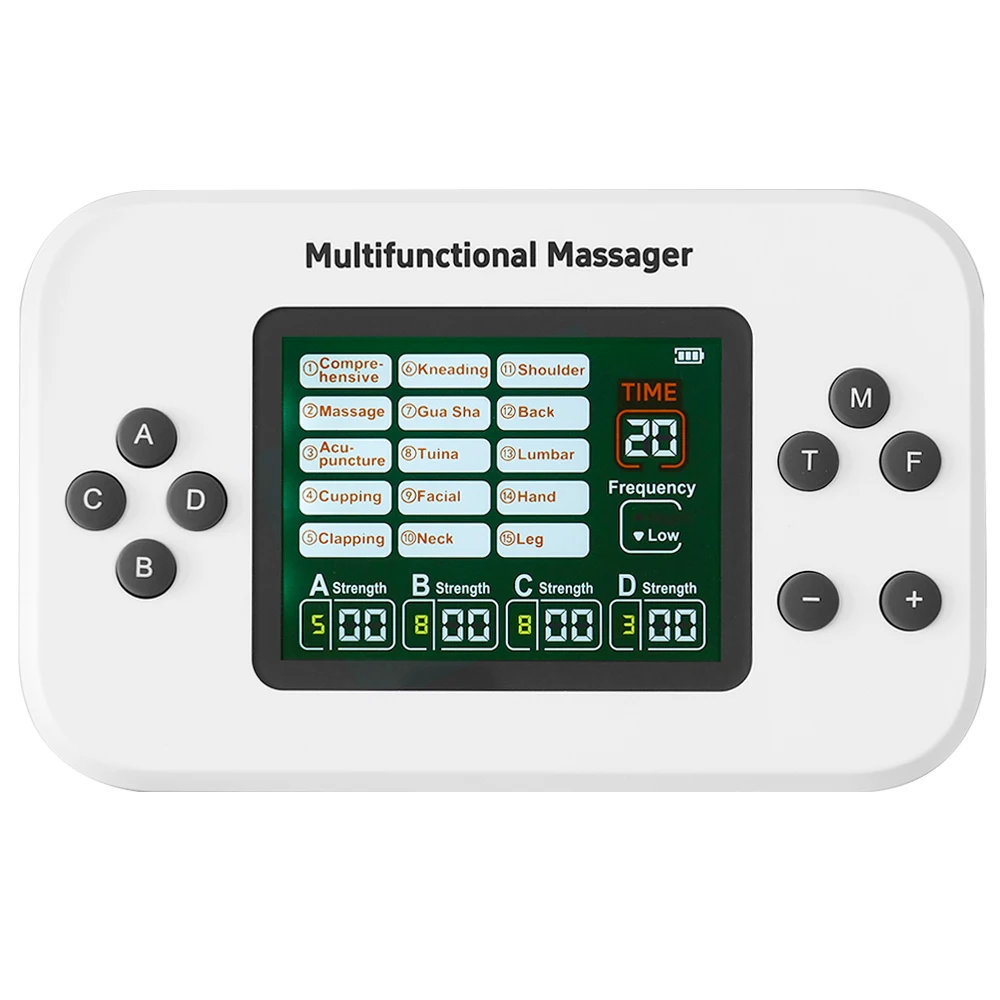 

4 Output Channels Electric Muscle Stimulator Physiotherapy Therapy EMS TENS Pulse Electrostimulator 15 Modes Body Massager