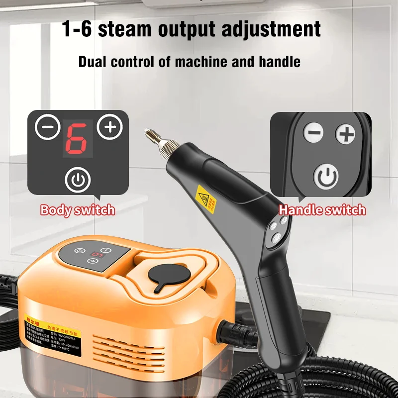 2500W Steam Cleaner High Temperature Sterilization Pressure Jet Washer Machine for Home Car Kitchen Air Conditioner EU/US Plug