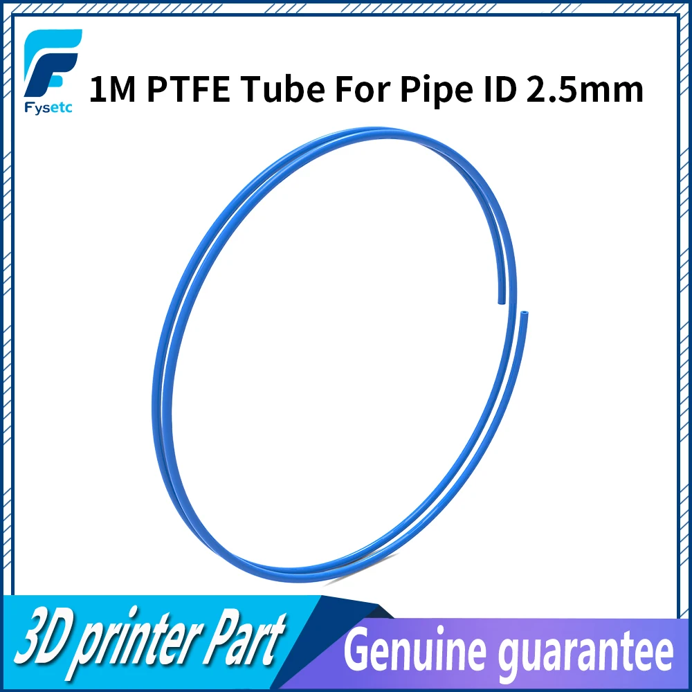 Tubo de teflón de PTFE para extrusora Bowden V5, V6, j-head, filamento de 2,5mm, accesorios de impresoras 3D, 1 metro, ID, 1,75mm