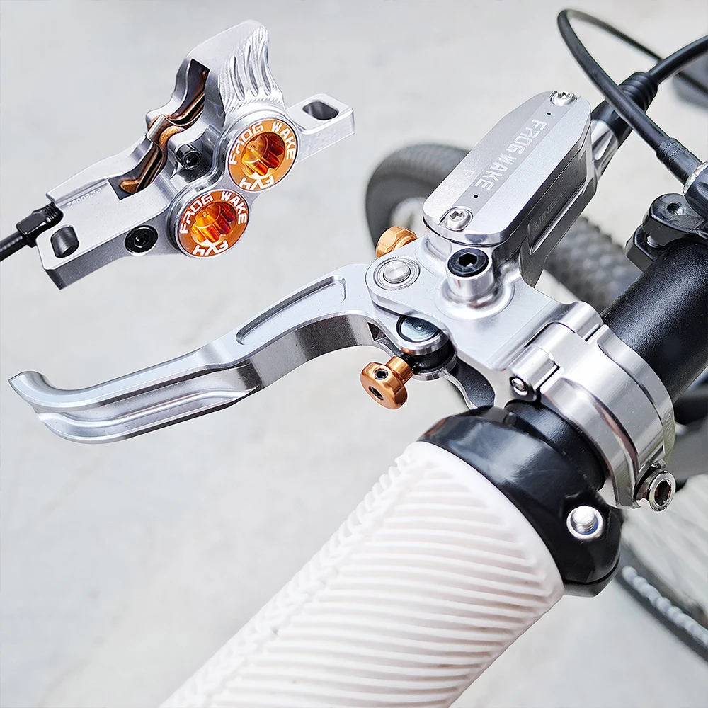 

Frog Wake Mountain Bike Hydraulic Disc Brake 4 Piston Front Rear FV4-H Aluminum InLine Lever Bicycle Oil Brake Cycling Parts
