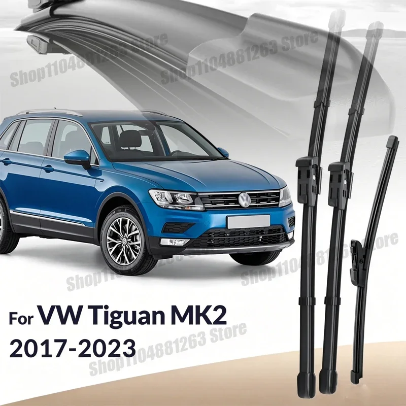 

Wiper Blades Set For VW Tiguan MK2 2017-2023 26"+21"+14" Front Rear Windshield Silicone Rubber Wiper Accessories
