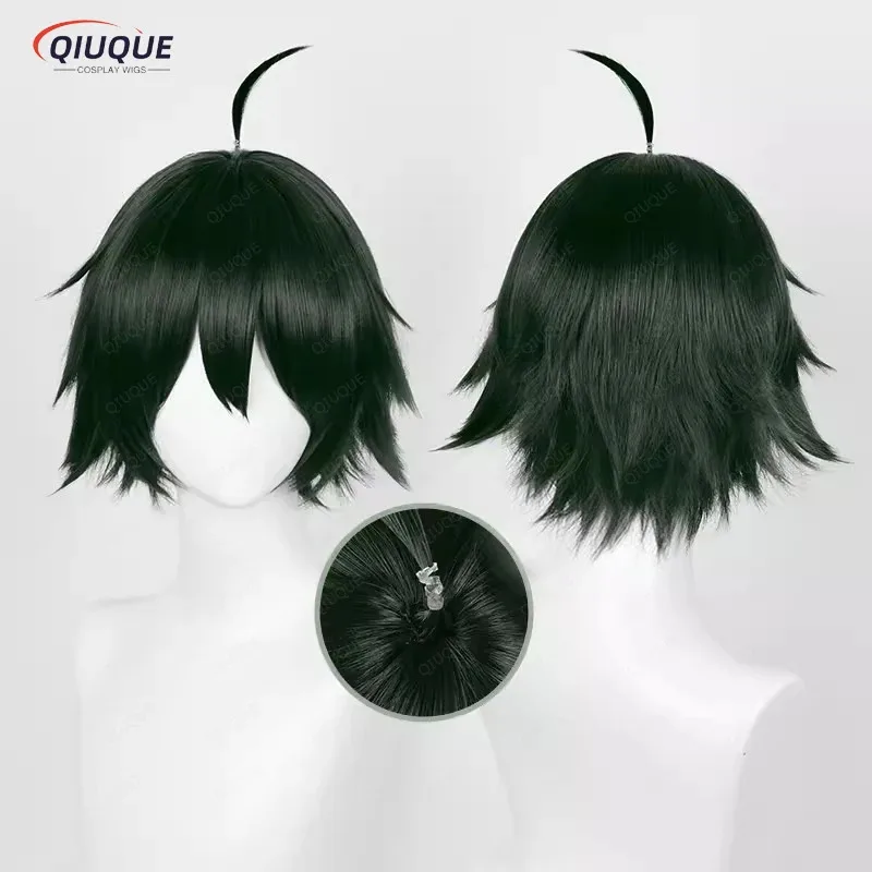 

didi 2025 2025 hhhAnime Tadashi Yamaguchi Short Dark Green Heat Resistant Synthetic Hair Anime Cosplay Wigs + Wig Cap