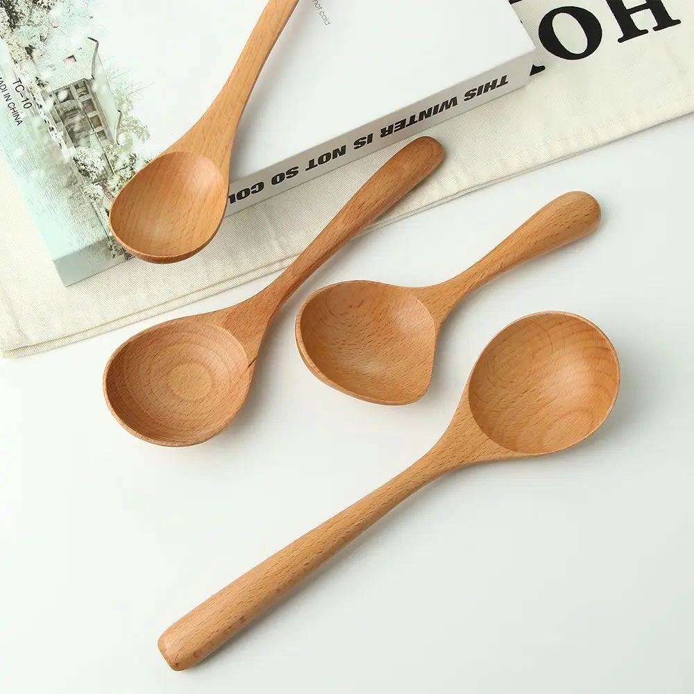 

Natural Wood Big Kitchen Utensils Tableware Cooking Rice Colander Soup Ladle Spoon Rice Spatula Rice Scoop
