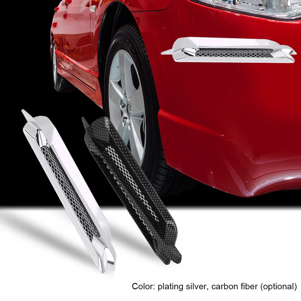 Car Side Air Flow Vent for Fender Hole Cover Intake Grille Duct Decoration ABS Plastic Sticker Car Accessories Exterior 2PCS