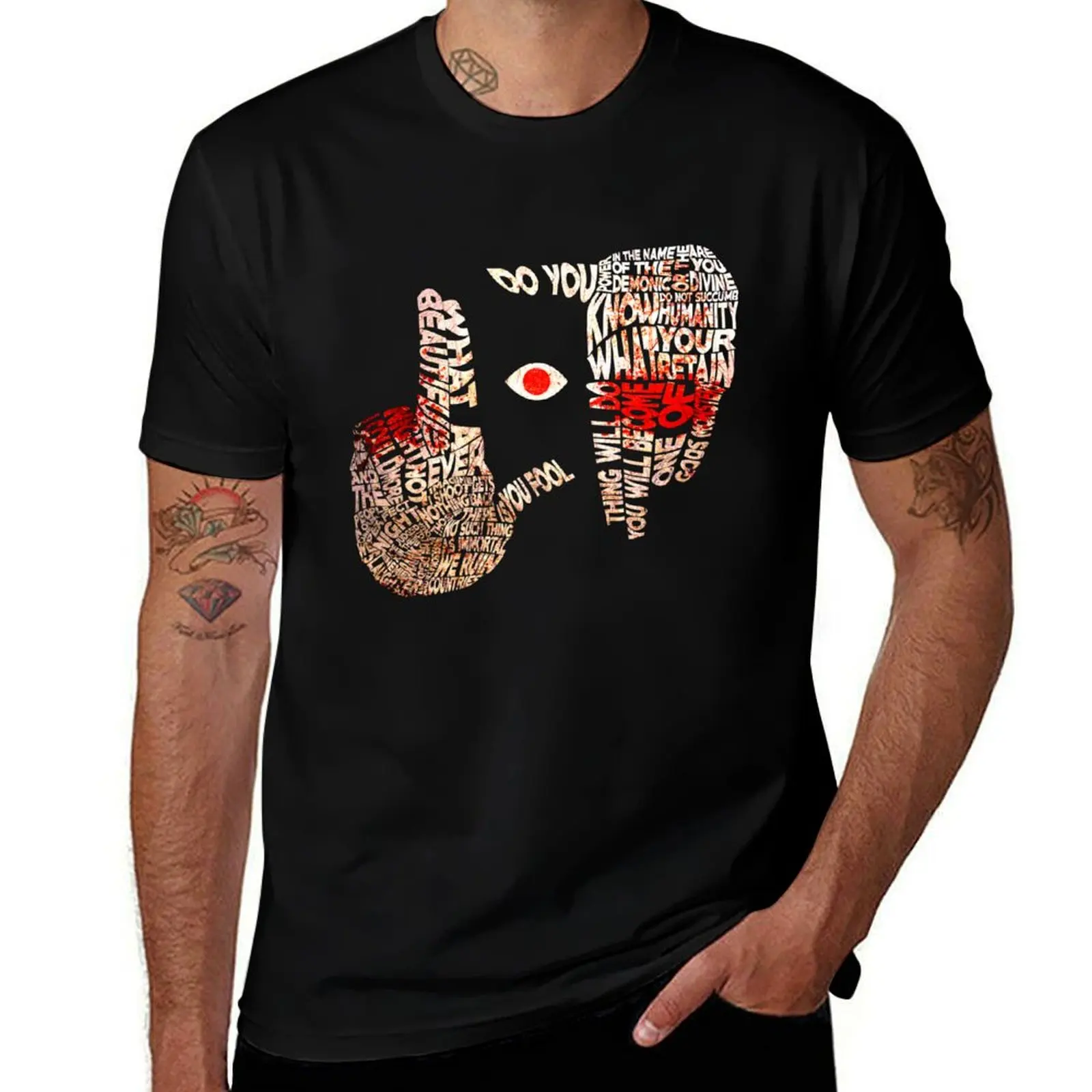 

Hellsing - Alucard Typography T-Shirt custom shirt luxury designer graphics topping mens graphic t-shirts big and tall