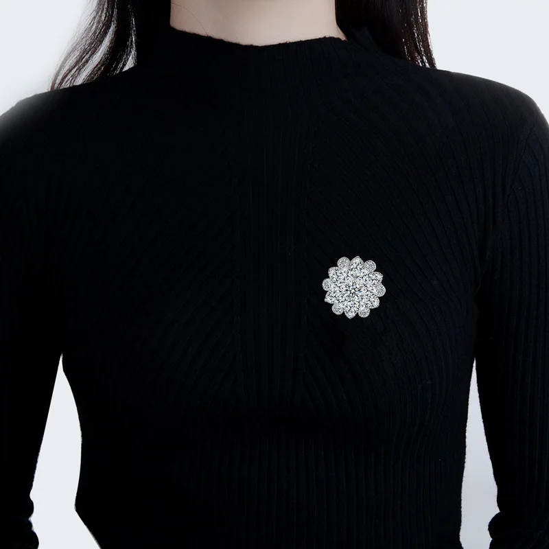 Fashion Fresh Sunflowers 925 Sterling Silver Broches Handmade DIY Vintage Beauty Bow Badge Small Tie Clothing Wedding Jewelry