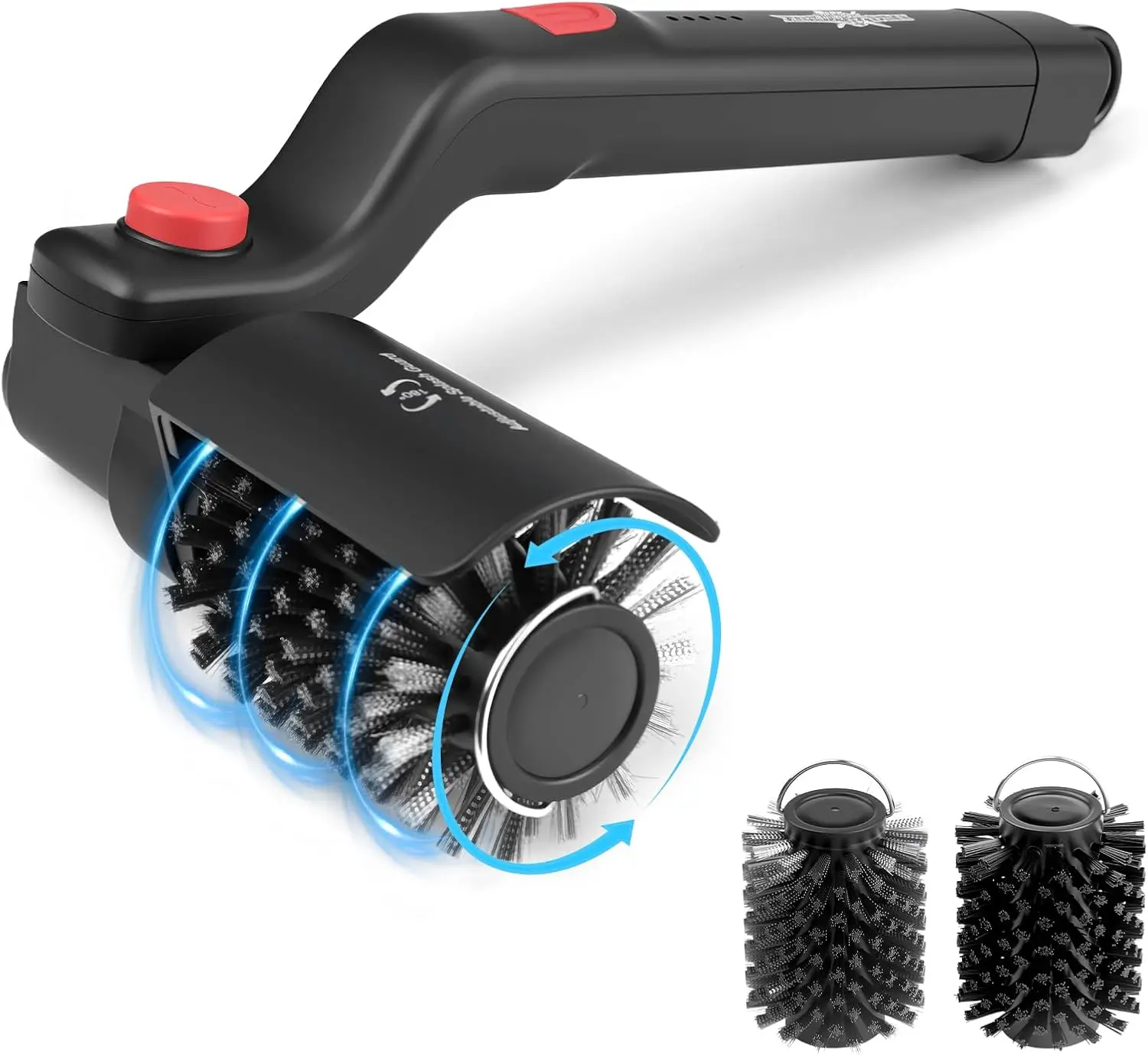 

Electric Rotary Grill Brush with Rechargeable Battery, Adjustable Angle, No Bristle Shedding – Black