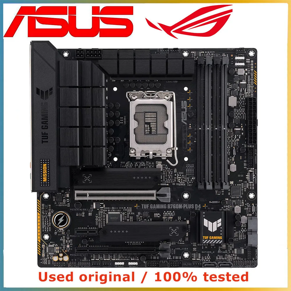 ASUS TUF GAMING B760M-PLUS D4 1700 esktop PC Motherboard DDR4 128GB