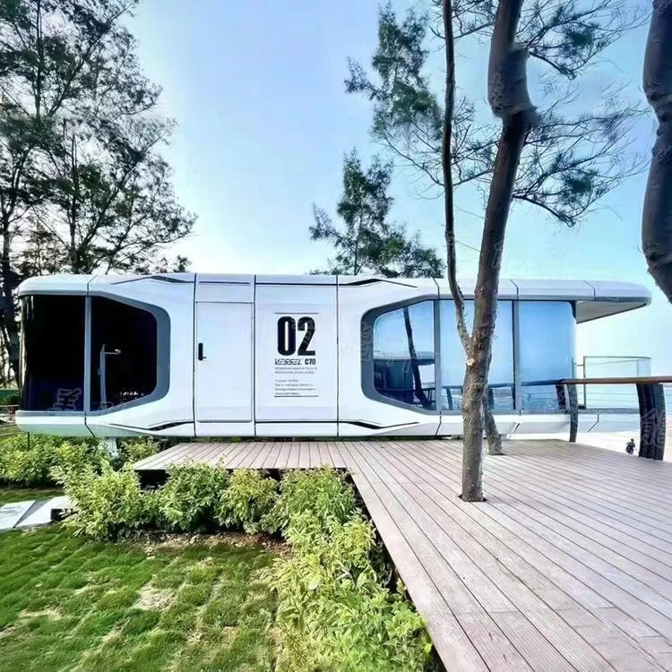 منزل كبسولة الفضاء الجاهزة المتكامل المصنوع من الفولاذ والألومنيوم