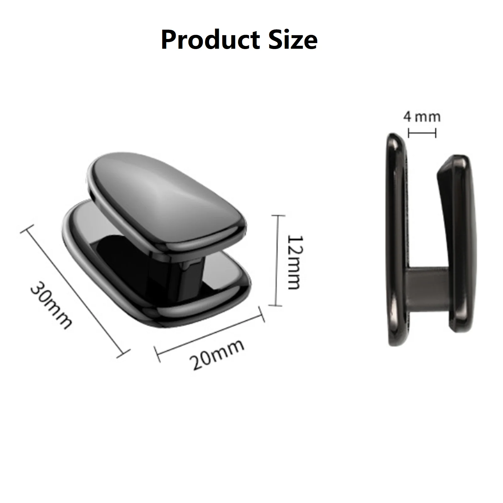 2 pezzi Mini ganci per auto supporto per adesivo con Clip per veicoli in metallo Mini dispositivo di fissaggio per gancio per chiavi per cuffie con cavo