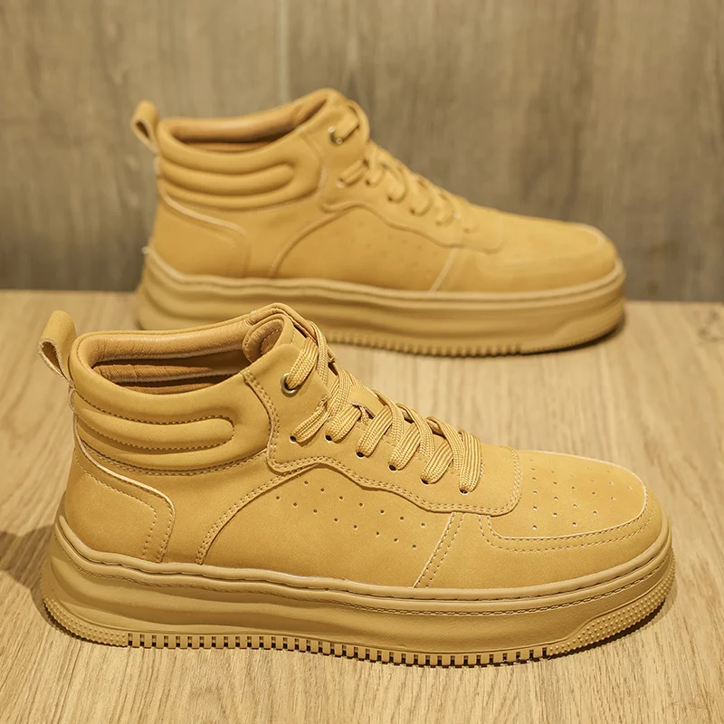 

Casual Shoes 2025 Fashion Men's Sneakers Lightweight PU Leather Breathable Shoe Men Flats Lace-up Tennis Shoes Zapatillas Hombre