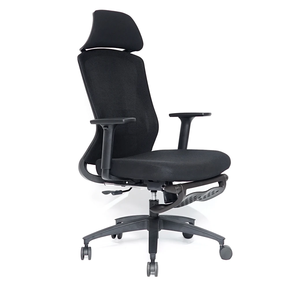

Luxury High-Back Ergonomic Executive Office Chair - Reclining Foldable Mesh Design with Footrest