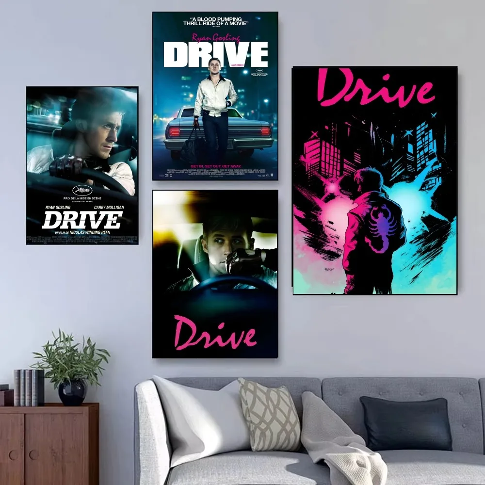 Drive Classic On Movie Ryan Gosling Poster Frameless Painting Bedroom Wall Sticker Living Room Home Decoration