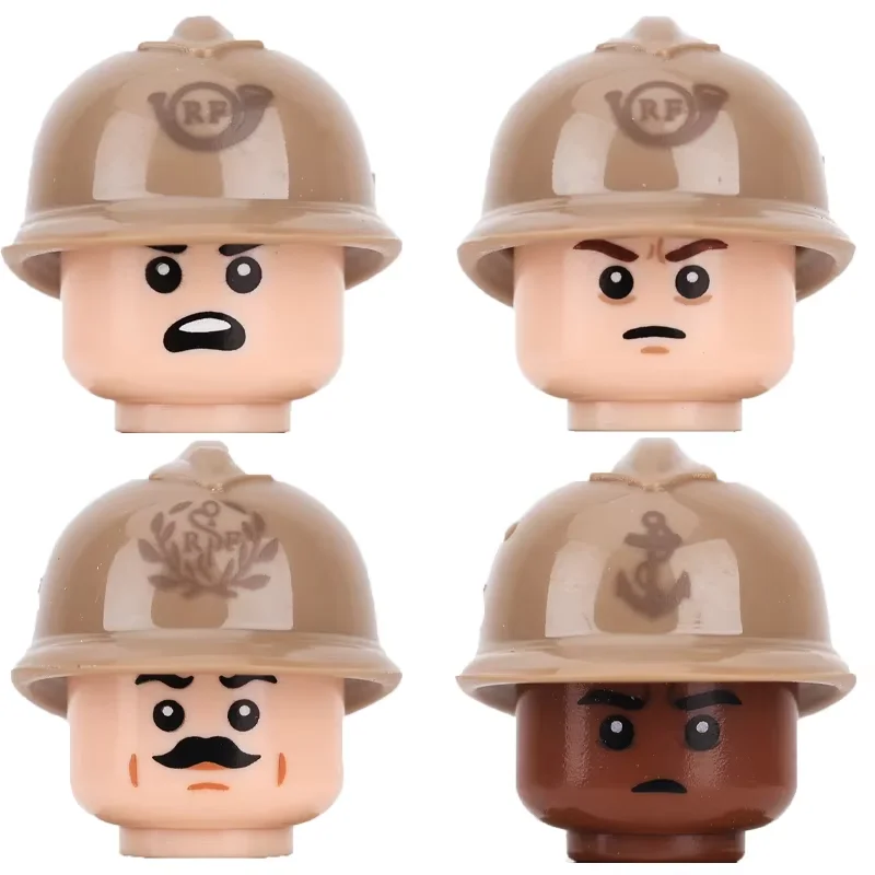 WW2 Military French Soldier Figures Building Blocks WW1 Army Division Warrior Medical Infantry Gun Helmet Weapon Bricks Toys Boy