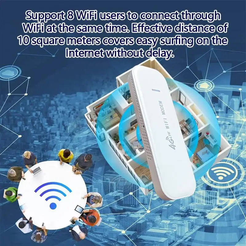 Portable WiFi For Laptop USB Portable WiFi Router USB Adapter Pocket Mobile Hotspot Plug And Play Multi-Device Sharing