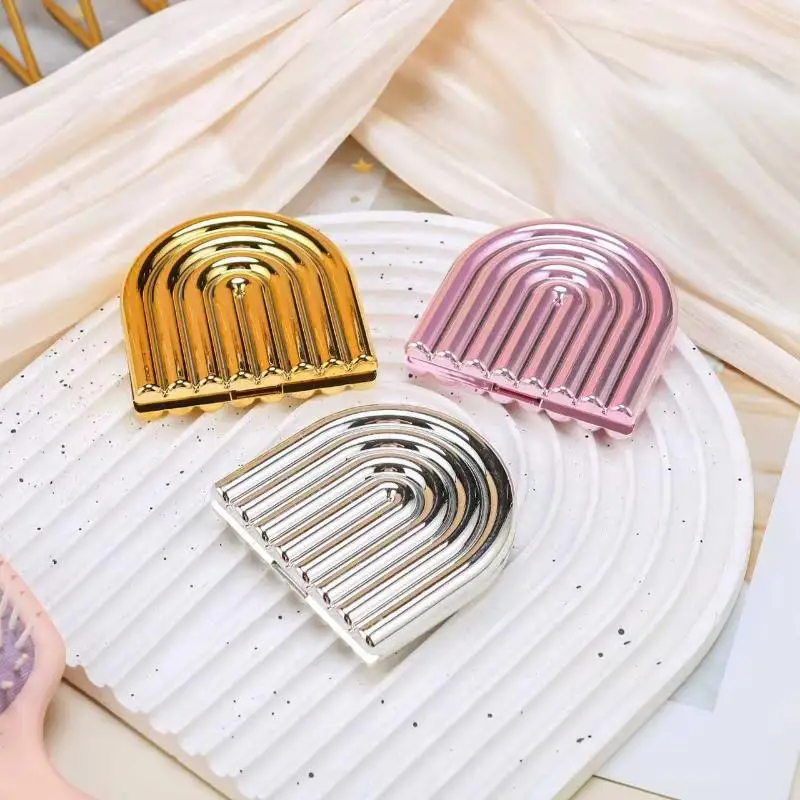 両面折りたたみ小型化粧鏡ポータブル HD ミラー化粧鏡ハンドポケット折りたたみ式化粧鏡