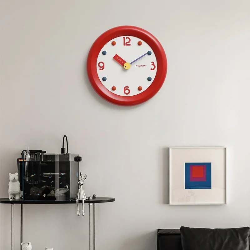 No punching creative simple wall clock 2026 new home living room clock light luxury clock wall hanging