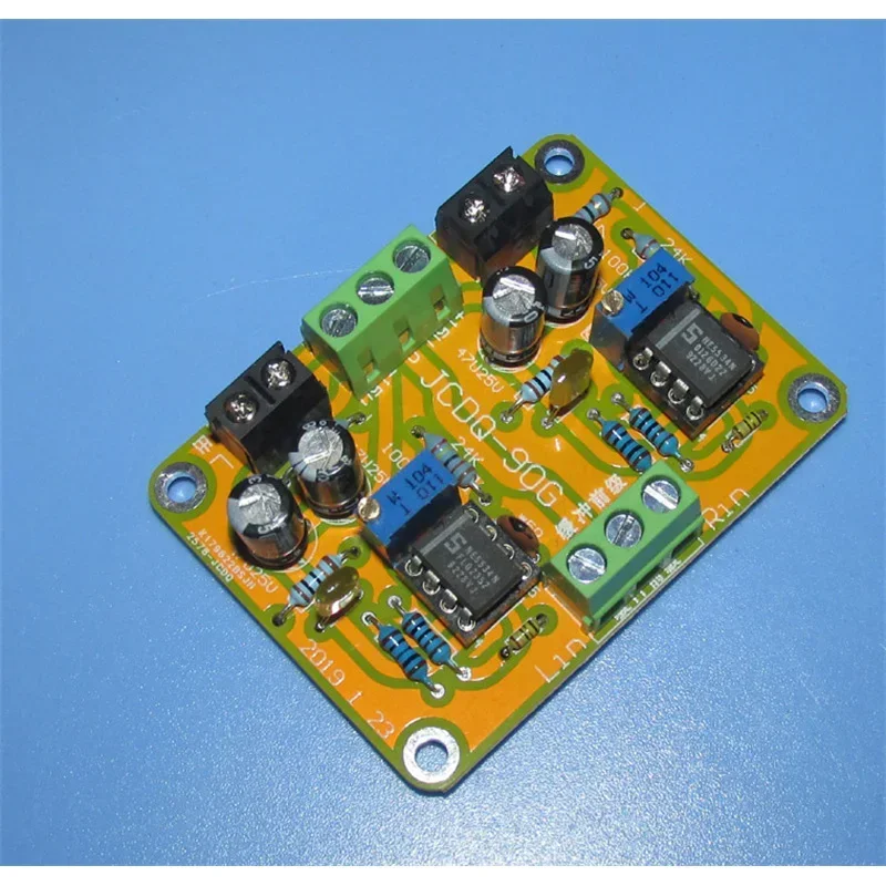 NE5534 OPA445 Stereo Preamplifier Board DC Buffer High Resistance Input Low Resistance Output Wide Range HIFI Preamplifier Audio