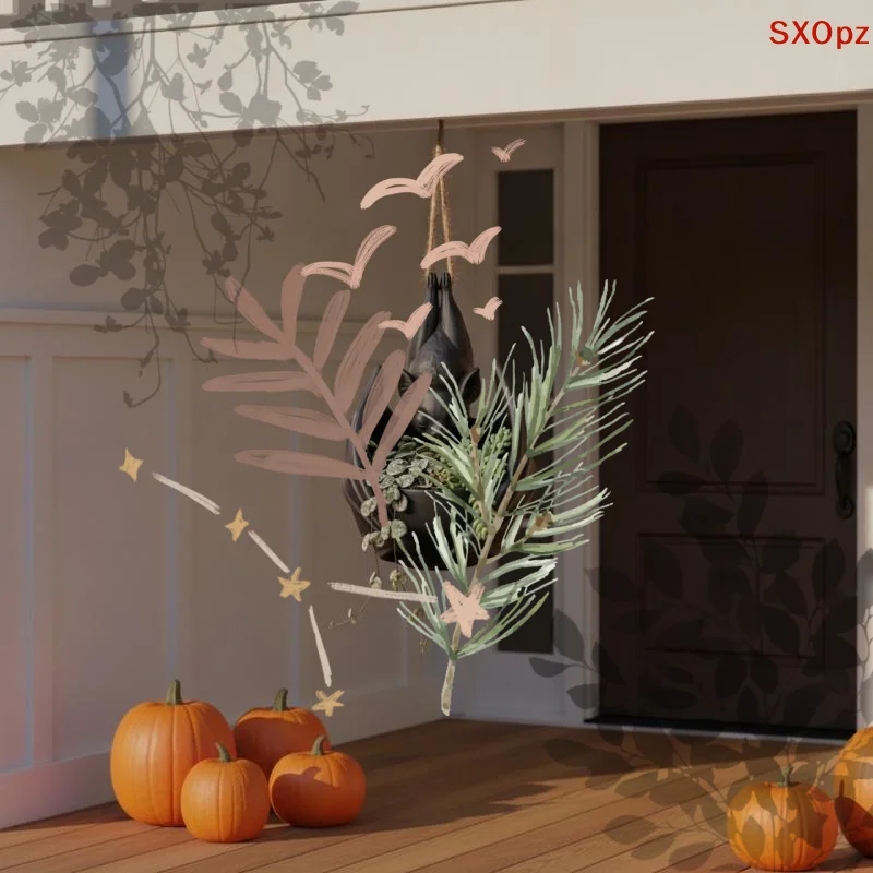 3D Printing Gothic Style Bat: Hanging Planter Creative Whimsical Black Plastic Wing Flowerpot
