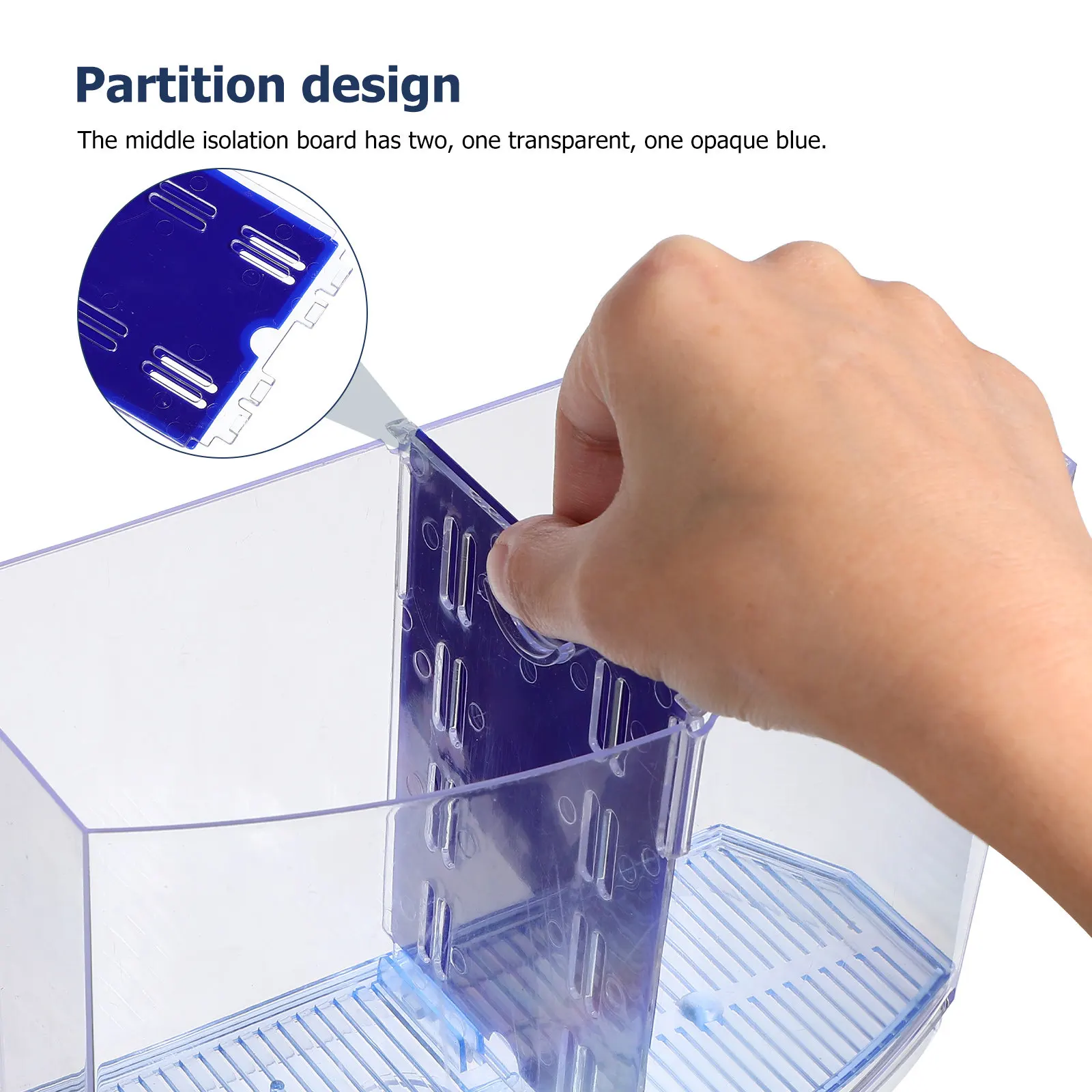 

Набор для аквариума: пластиковый настольный аквариум с искусственными растениями, мини-бокс для разведения рыбок, прозрачная конструкция с разделителями, гидропоника