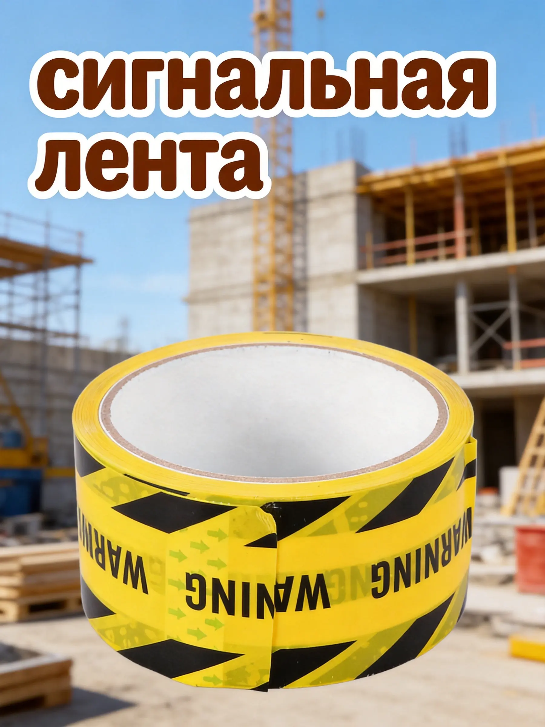 1 Roll Heavy Duty Weather Resistant Caution Tape Bright Yellow Black Self Adhesive Safety Warning Tape for Road Works Floor