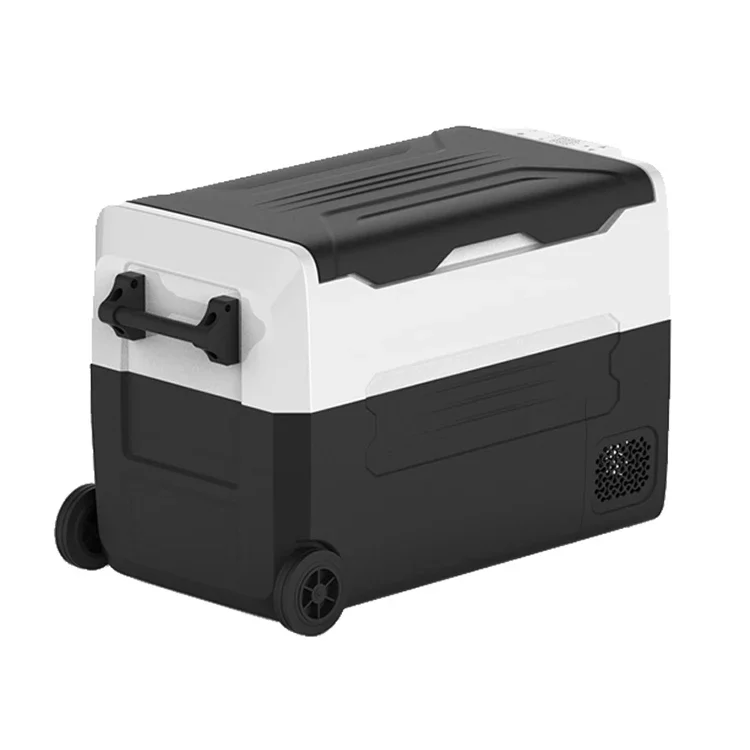 55L Travel Camping Fridge Good Quality Cooler Outdoor 12V 24V Portable Refrigerator Dual Use Car Fridges With Wheels