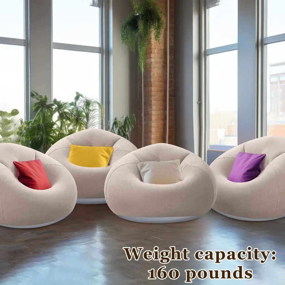 Bean Bag Chairs Inflatable Camping Chairs Inflatable Lazy Sofa Blow up Chairs Folding Portable Inflatable Chair