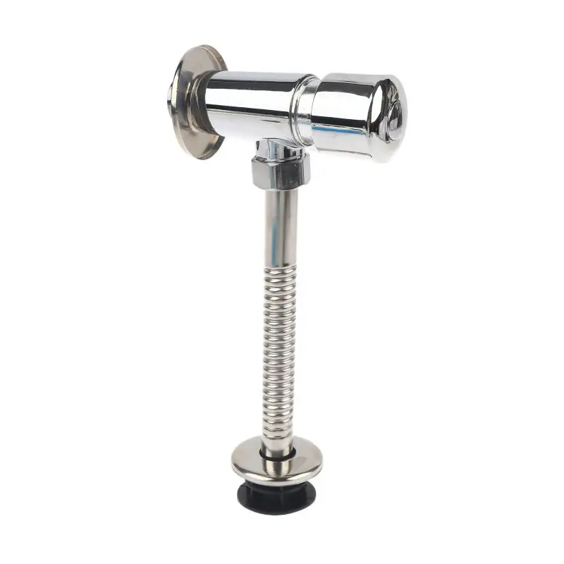 Urinal Toilet Flush Valve Push Button Manual Delay Auto Shutoff Straight Valve Public Toilet Bathroom Replacement Hardware Par