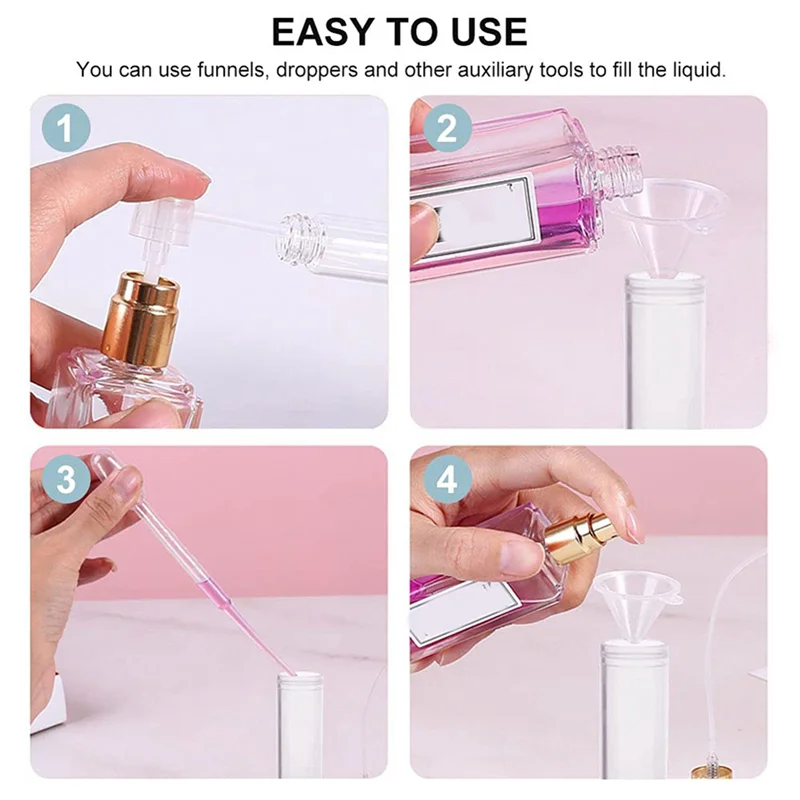 VELIF-160X 3ML Transparent Plastic Spray Bottle Small Cosmetic Packing Atomizer Perfume Bottles Atomizing Spray Liquid Contain