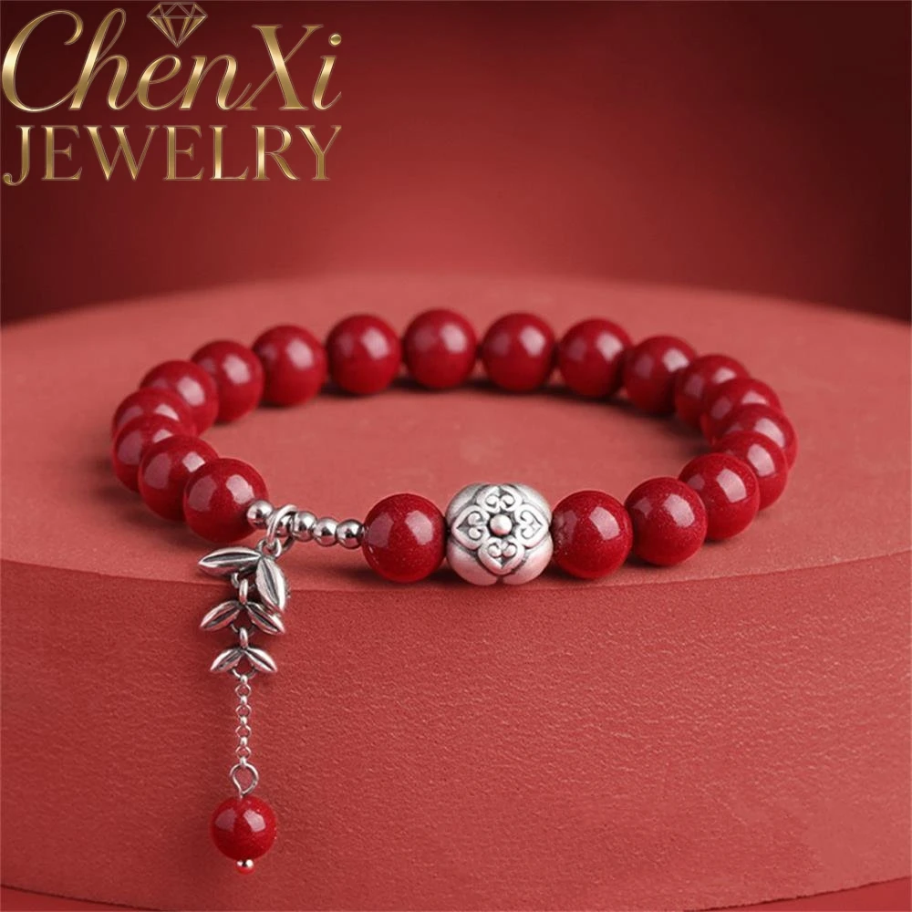 

High-End Cinnabar Lotus Heart Sutra Ruyi Bracelet Luxury Quality Fashion Fine Jewelry Exquisite Elegant Popular Charms Mascots